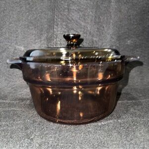 Vision Pyrex Corning Ware V-20-B France Amber Double Boiler Insert - V 1.5 Vtg